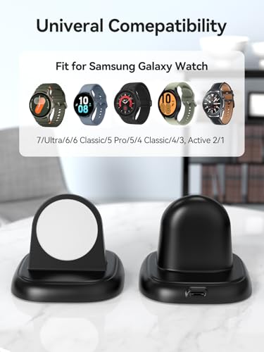 LVFAN for Samsung Galaxy Watch 7 Ultra Charger, Fast Charging Stand Smart Watch Charger Magnetic Dock, Charging Station for Samsung Galaxy Watch 7/Ultra/6/6 Classic/5 Pro/5/4/4 Classic/3, Active 2/1