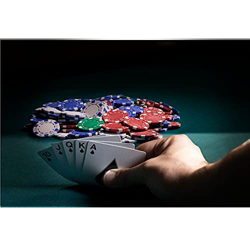 Fat Cat 11.5 Gram Texas Hold 'em Claytec Poker Chip Set with Aluminum Case, 500 Striped Dice Chips