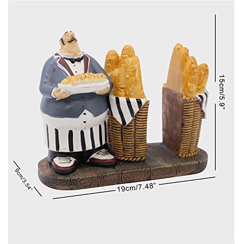 QQYDZSW Sculpture Statue Figurines for Home Bedroom Living Room Outdoor Decorative Home Decor Resin Big Chef Housekeeper Figurines Ornaments