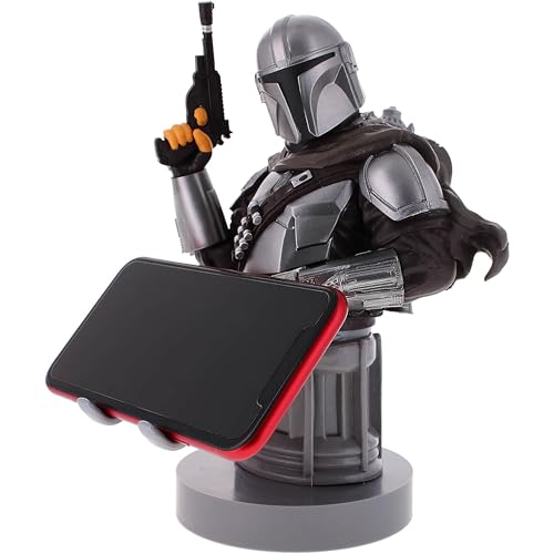 Exquisite Gaming: Star Wars: The Mandalarian - Original Mobile Phone & Gaming Controller Holder, Device Stand, Cable Guys, Licensed Figure