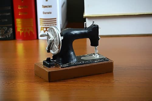 btpsdio Retro Nostalgic Vintage Sewing Machine Resin Model Clothing Store Window Crafts Cafe Decorations Ornaments Gifts Black