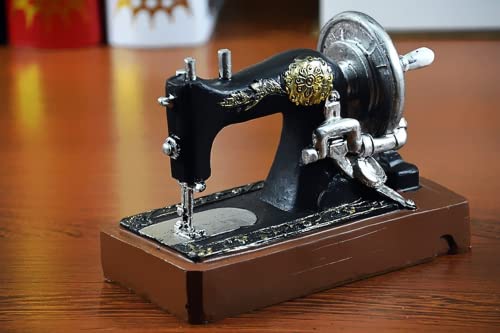 btpsdio Retro Nostalgic Vintage Sewing Machine Resin Model Clothing Store Window Crafts Cafe Decorations Ornaments Gifts Black