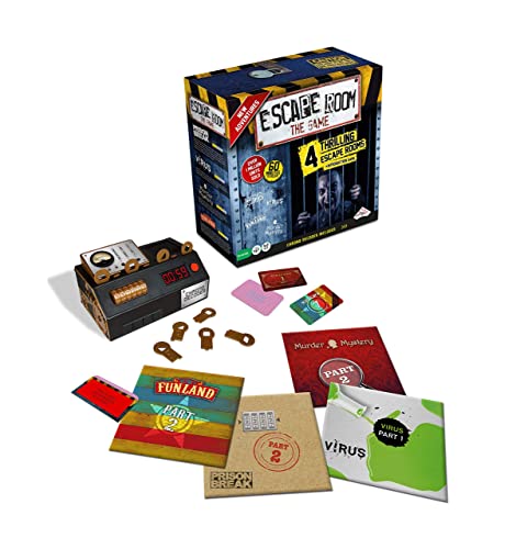 Escape Room The Game, Version 2 - with 4 Thrilling Escape Rooms | Solve The Mystery Board Game for Adults and Teens (English Version)