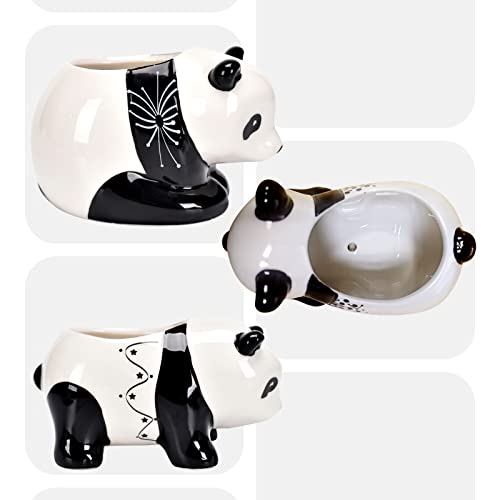 AASHDP Cute Animal Succulent Pots Bulk, Small Animal Succulent Planters for Indoor Plants, Mini Panda Flower Ceramic Pots Set of 3