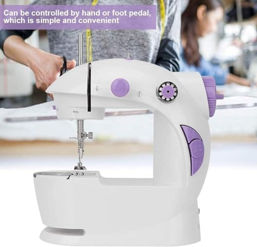 Mini Sewing Machine,Portable Sewing Machine for Beginners Adult Kids, 2-Thread 2-Speed 2-Switches Electric Crafting Mending Machine Travel Automatic Sewing Machine