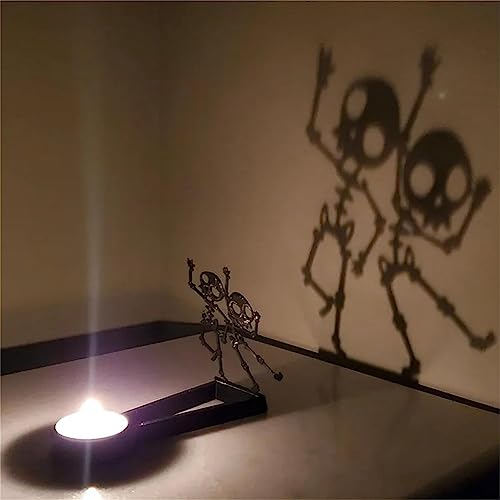 Fangyid 1 Piece Funny Shadow Candle Holders Halloween Home Decor Centerpiece Candleholder Tabletop Decorative Candle Stands B