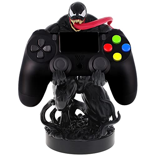 Exquisite Gaming: Marvel: Venom - Original Mobile Phone & Gaming Controller Holder, Device Stand, Cable Guys, Licensed Figure