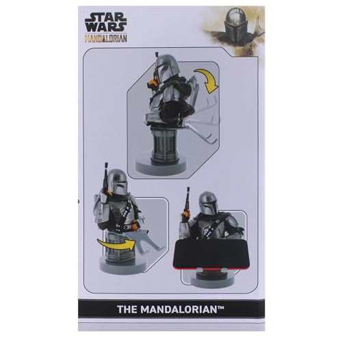 Exquisite Gaming: Star Wars: The Mandalarian - Original Mobile Phone & Gaming Controller Holder, Device Stand, Cable Guys, Licensed Figure