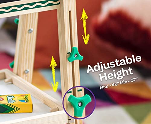 Crayola Kids Mini Wooden Art Easel & Supplies, Toddler Toys, Gift for Kids, Ages 3, 4, 5, 6