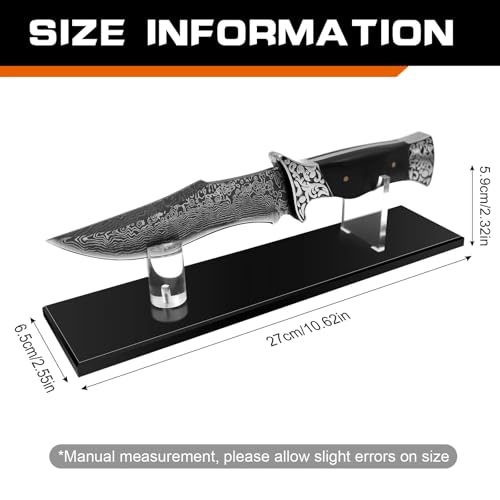 Biobasedon Acrylic Knife Display Stand Knife Holder, knife Display Case for Fixed Blade Knife Collection Display, Single Knife Display Stands are Suitable for Displaying Most Knives