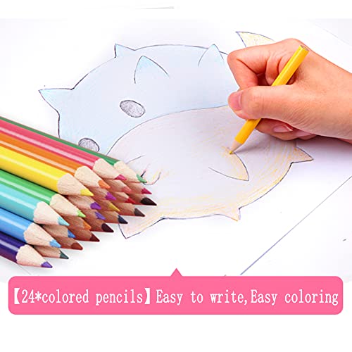 DLUCKY 208 PCS Art Supplies, Drawing Art Kit for Kids Adults Art Set with Double Sided Trifold Easel, Oil Pastels, Crayons, Colored Pencils, Watercolor Pens Gift for Girls Boys Artist,Pink