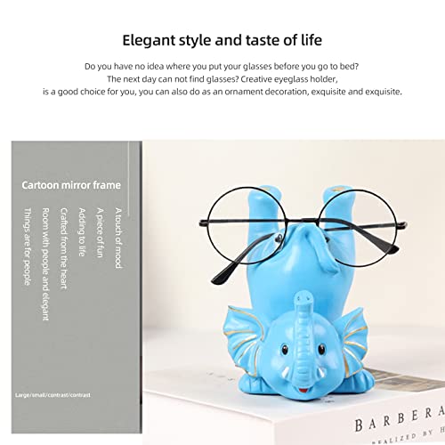 Keebgyy Animal Glasses Holder Stand, Cute Elephant Eyeglass Stand Holder Decorative Glasses Stand Sunglasses Display Stand Glasses Accessories for Desktop Decor and Gift