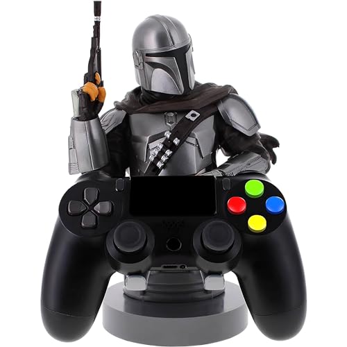 Exquisite Gaming: Star Wars: The Mandalarian - Original Mobile Phone & Gaming Controller Holder, Device Stand, Cable Guys, Licensed Figure