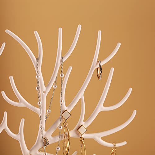 MORE&LESS Antlers Jewelry Display Stand,Tree Tower Rack Hanging Organizer for Ring Earrings Necklace Bracelet