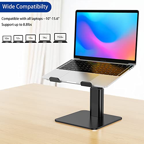 BESIGN LSX6N Laptop Stand, Ergonomic Adjustable Notebook Riser Holder, Computer Stand Compatible with Air, Pro, Dell, HP, Lenovo More 10-15.6" Laptops, Black