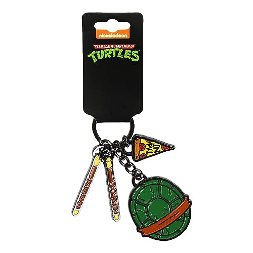 Teenage Mutant Ninja Turtle Keychain with Three Charms