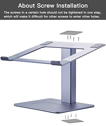 VECOFO Adjustable Laptop Stand, Tall, Strong, Airflow, Suitable for 13.3-17.3 Inch Laptops, Lift Screen to Eye Level for Video Conferences