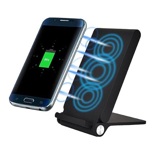 Wireless Charger 10W Fast Folding Compatible with Samsung Galaxy S22/Plus/Ultra, Stand 3-Coils Charging Pad Slim