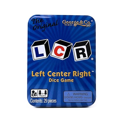 LCR® Left Center Right™ Dice Game - Blue Tin