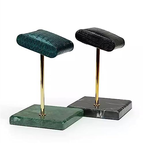 UIJXKCWZN Jewelry Holder Bracelet Display Stand Jewelry Storage, Bracelet Holder Stand with Marble Base, PU Leather Watch Holder for Women and Men Jewelry stand organizer(Green)