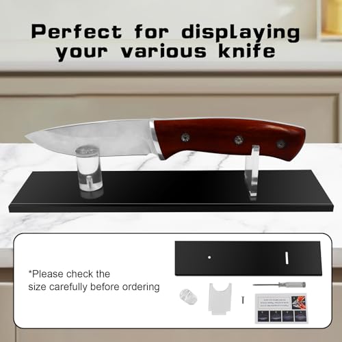 Biobasedon Acrylic Knife Display Stand Knife Holder, knife Display Case for Fixed Blade Knife Collection Display, Single Knife Display Stands are Suitable for Displaying Most Knives