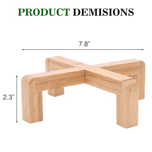 ARTORA Small Wood Plant Stand, Mid Century Modern Succulents Plant Pot Holder Decorative Planter Stand for Small Indoor Plants (Natural)