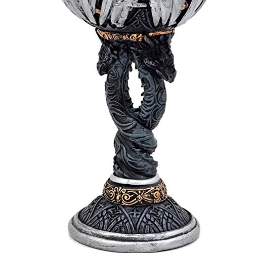 Medieval GOT Swords Chalice Goblet D&D Game Dragon Gifts Iron Throne Chalice Cup Merchandise Drinking Vessel with Wine Drip Ring