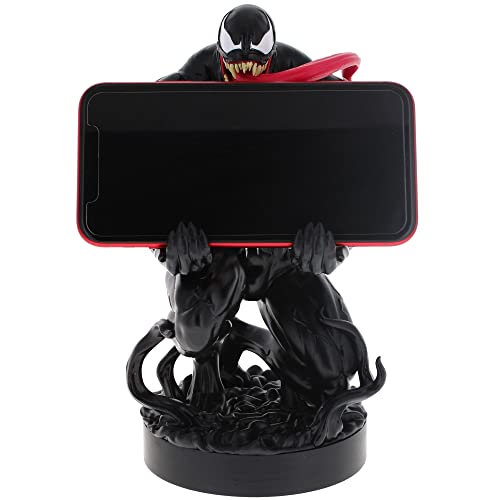 Exquisite Gaming: Marvel: Venom - Original Mobile Phone & Gaming Controller Holder, Device Stand, Cable Guys, Licensed Figure