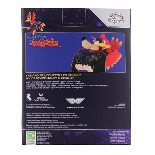 Exquisite Gaming: Rare: Banjo-Kazooie - Original Mobile Phone & Gaming Controller Holder, Device Stand, Cable Guys, Licensed Figure Small