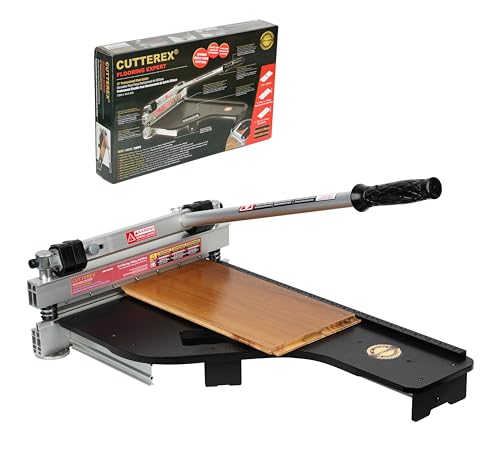 CUTTEREX 13" Professional Laminate Floor Cutter, Vinyl Floor Cutter, Multi-layer Flooring, Parquet, Fiber Cement Wall Panels, Rubber Concave Base, LVT, VCT, SPC, PVC, LVP, WPC, Rigid Core Vinyl Plank