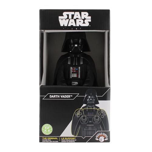 Exquisite Gaming: Star Wars: Darth Vader - Original Mobile Phone & Gaming Controller Holder, Device Stand, Cable Guys, Licensed Figure (Multi-colored)