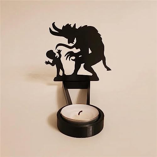 Fangyid 1 Piece Funny Shadow Candle Holders Halloween Home Decor Centerpiece Candleholder Tabletop Decorative Candle Stands B