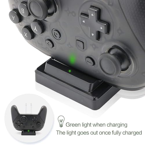 Controller Charger Dock for Nintendo Switch, 6 in 1 Charging Station for Nintendo Switch Joy-Con Controllers and Pro Controllers Black(Not for PowerA Pro Controllers)