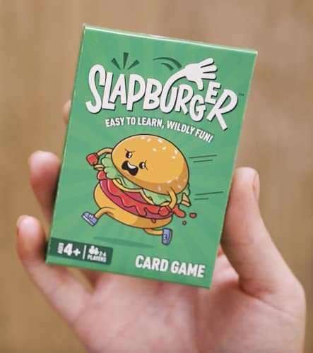 Slapburger - Fun Family Games for Game Night - Playing Card Games for Kids, Adults, Families, Teens, Party Gifts - Ages 4 and Up, 2-6 Players, 15 min