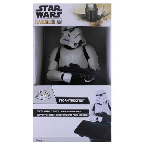 Exquisite Gaming: The Mandalorian: Imperial Stormtrooper -Star Wars Mobile Phone & Gaming Controller Holder, Device Stand, Cable Guys, Licensed Figure