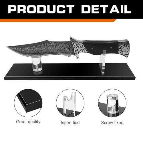 Biobasedon Acrylic Knife Display Stand Knife Holder, knife Display Case for Fixed Blade Knife Collection Display, Single Knife Display Stands are Suitable for Displaying Most Knives