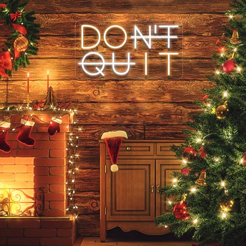 Don't Quit LED Neon Sign for Wall Decor, DO IT LED Neon Lights Party Decorations, USB Powered Switch LED Neon Lights lighting adjustable for Office Room, Gym Room, Man Cave, Gamer Room