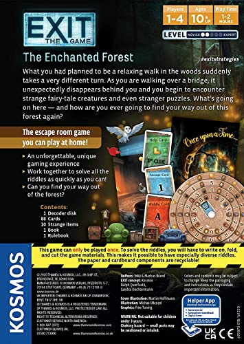 Thames & Kosmos EXIT: The Enchanted Forest| A Kosmos Escape Room Game in a Box| Family Friendly, Card-Based at-Home Escape Room Experience for 1 to 4 Players, Ages 12+ , Black