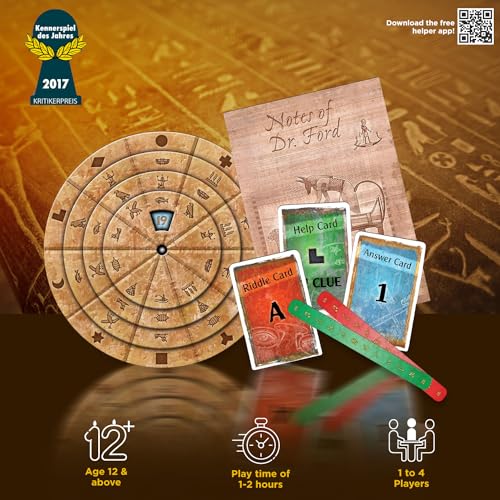 Exit: The Pharaoh's Tomb | Exit: The Game - A Kosmos Game | Kennerspiel Des Jahres Winner | Family-Friendly, Card-Based at-Home Escape Room Experience for 1 to 4 Players, Ages 12+