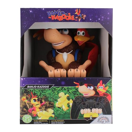 Exquisite Gaming: Rare: Banjo-Kazooie - Original Mobile Phone & Gaming Controller Holder, Device Stand, Cable Guys, Licensed Figure Small