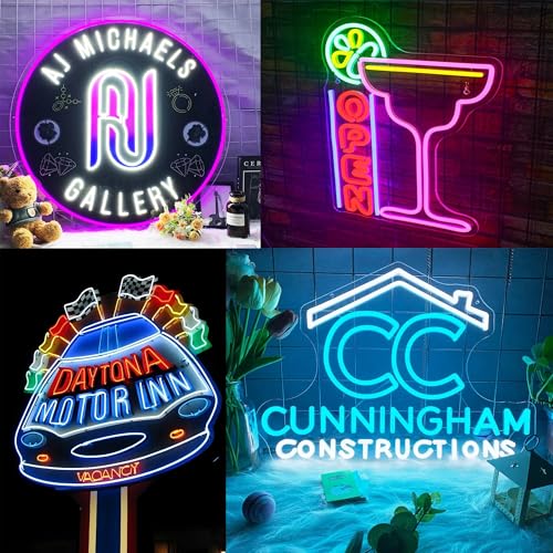 Custom Logo Neon Signs,Customizable Business Logo UV Printed Neon Design Personalized dimmerable LED Neon Light Up Sign for Company Wall Decor Shop Bar Nails Beauty Business Events Decor Party Gifts