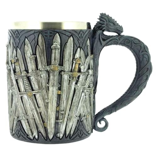 Pacific Giftware Legends of The Swords Game of Sword Thrones Dragon Mug Tankard 13oz