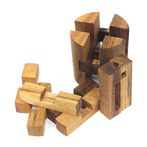 Powder Keg: 3D Wooden Puzzles Brain Teasers for Adults Interlocking Mechanical Handheld Mind Logic Puzzles Unique Gift for Christmas and Birthdays Office Desk Decor