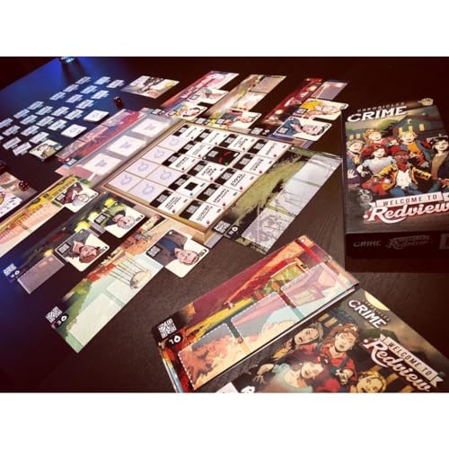 Chronicles of Crime Welcome to Redview Board Game EXPANSION | Mystery Game | Cooperative Game for Kids and Adults | Ages 12+ | 1-4 Players | Avg. Playtime 60-90 Mins | Made by Lucky Duck Games