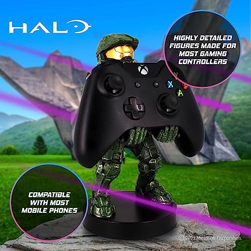 Cable Guys - Halo Figures Master Chief Infinite Gaming Accessories Holder & Phone Holder for Most Controller (Xbox, Play Station, Nintendo Switch)