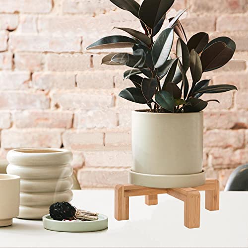 ARTORA Small Wood Plant Stand, Mid Century Modern Succulents Plant Pot Holder Decorative Planter Stand for Small Indoor Plants (Natural)