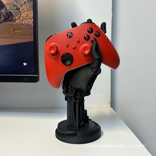 3D Robotic Arm Game Controller Stand, Resin Craft Ornaments, Game Controller Desktop Stand, Cool Universal Gaming Controller Holder Stand for Game Room Gaming Decor, Ideal Gifts for Game Player(D)