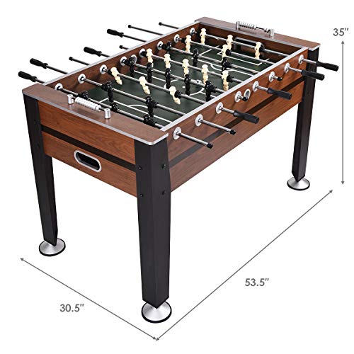 Goplus 54" Foosball Table, Soccer Game Table Competition Sized Football Arcade for Adults, Kids, Indoor Game Room Sport