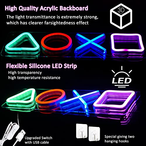 Neon Light Signs, LED Neon Art Decorative(Geometry)