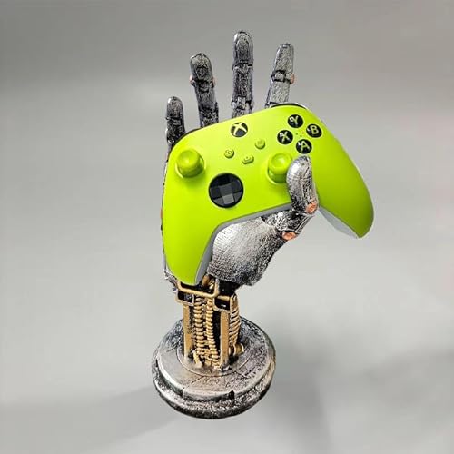 3D Robotic Arm Game Controller Stand, Resin Craft Ornaments, Game Controller Desktop Stand, Cool Universal Gaming Controller Holder Stand for Game Room Gaming Decor, Ideal Gifts for Game Player(D)